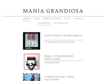 Tablet Screenshot of maniagrandiosa.com